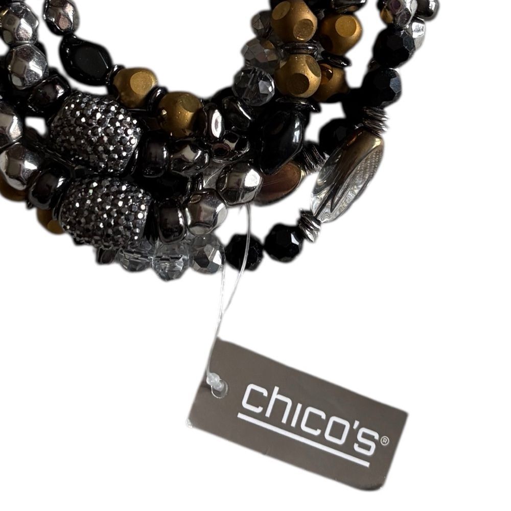 NEW Chico’s Double Beaded Long Necklace Business Casual Office Work - Picture 6 of 6